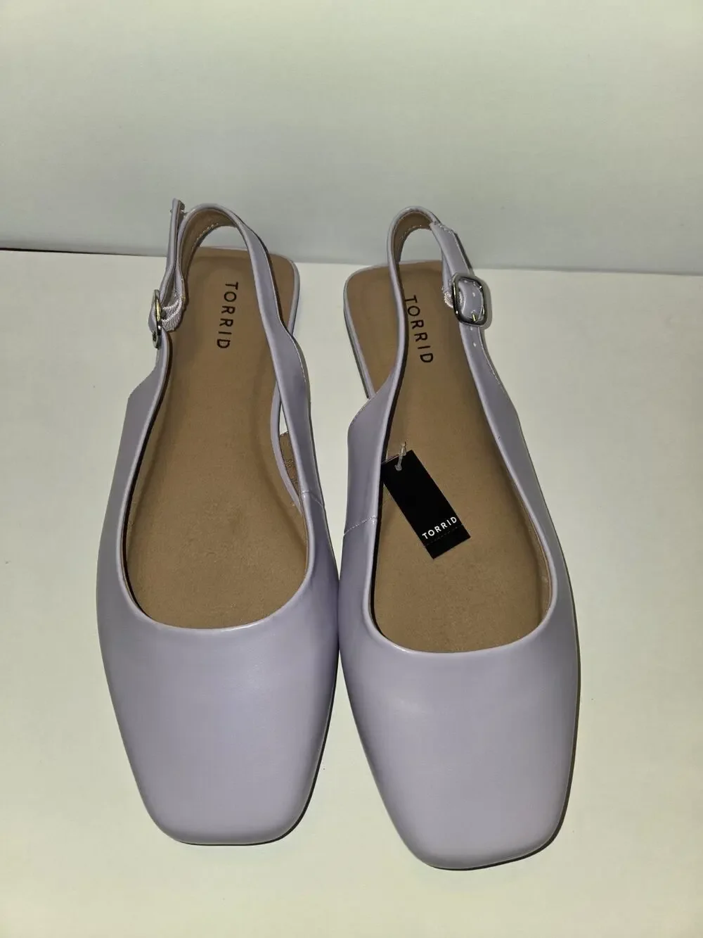 Torrid Slingback Buckle Flats Lavender Purple Square Toe Womens Shoes Size 11